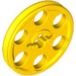 LEGO part 10049750 WEDGE-BELT WHEEL Ø24 in Bright Yellow/ Yellow