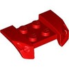 Red Mudguard 2 x 4 with Molded Headlights