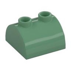 LEGO part 30165 BRICK 2X2 W. BOW AND KNOBS in Sand Green