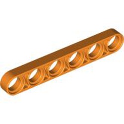 LEGO part TECHNIC 6M HALF BEAM in Bright Orange/ Orange