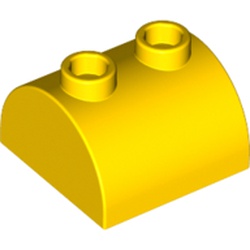 LEGO part BRICK 2X2 W. BOW AND KNOBS in Bright Yellow/ Yellow