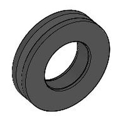 Tyre with Centre Groove [Tightrope Guide Wheel]