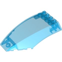 LEGO part 35269 SHELL 6X10X2 W/ BOW, ANGLE in Transparent Blue/ Trans-Dark Blue