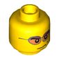 Minifig Head, Orange Sunglasses, Smirk Print [Hollow Stud]