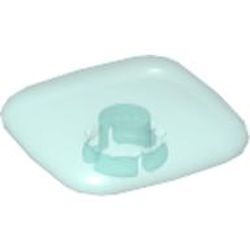 Clikits Icon, Square 2 x 2 Large with Pin, White Snowflake Print