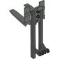 Forklift Mast and Carriage, Wide 1 x 2 Hinge Plate Locking and Dark Gray Wide Forks Reinforced [Complete Assembly]