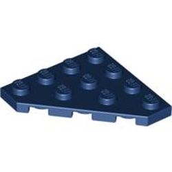 LEGO part 30503 Wedge Plate 4 x 4 Cut Corner in Earth Blue/ Dark Blue