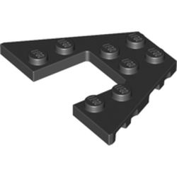 LEGO part PLATE 6X4 W/ANGLE in Black