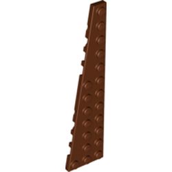 LEGO part 47397 Wedge Plate 12 x 3 Left in Reddish Brown