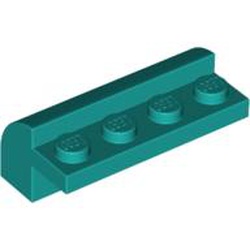 LEGO part  BRICK W. BOW 4X1X1 1/3 in Bright Bluish Green/ Dark Turquoise