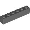 Dark Bluish Gray Brick 1 x 6