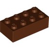 Reddish Brown Brick 2 x 4