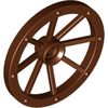 Reddish Brown Wheel Wagon Large (33mm D.), hole notched for wheels holder pin
