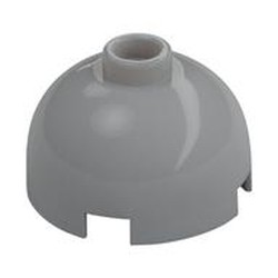 LEGO part  FINAL BRICK 2X2 in Medium Stone Grey/ Light Bluish Gray
