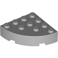 LEGO part 2577 Brick Round Corner 4 x 4 Full Brick in Medium Stone Grey/ Light Bluish Gray