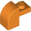 Orange Brick Curved 1 x 2 x 1 1/3 with Curved Top