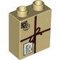 Duplo Brick 1 x 2 x 2 with Tied Parcel and Postmark Print