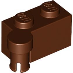 LEGO part HINGE 1X2 UPPER PART in Reddish Brown