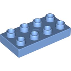 LEGO part DUPLO 2X4 PLATE in Medium Blue