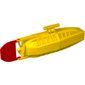 Motor, Boat Propeller and Rudder, 14 x 4 x 4, 4-Blade Propeller [Complete Assembly]