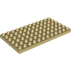 LEGO part 10018921 DUPLO PLATE 6X12 in Brick Yellow/ Tan