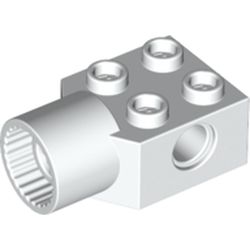 LEGO part BRICK 2X2 4.85 FEMALE in White