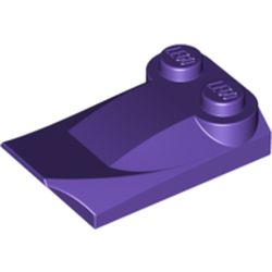 LEGO part 47456 Wedge Curved 2 x 3 x 2/3 Two Studs, Wing End in Medium Lilac/ Dark Purple