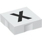 Duplo Tile 2 x 2 with Capital 'X' Print