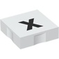 Duplo Tile 2 x 2 with Lowercase 'x' Print