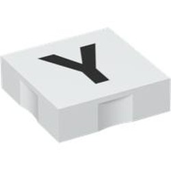 Duplo Tile 2 x 2 with Capital 'Y' Print