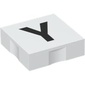 Duplo Tile 2 x 2 with Capital 'Y' Print