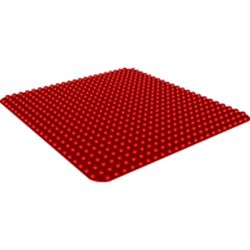 LEGO part 10034278 DUPLO PLATE 24X24 in Bright Red/ Red