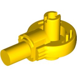 LEGO part 47455 Technic Rotation Joint Ball Loop with Two Perpendicular Pins with Friction in Bright Yellow/ Yellow