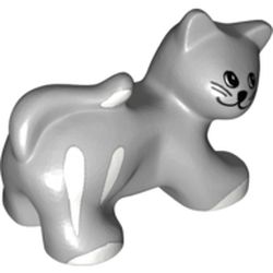 Duplo Animal Cat with White Stripes and Paws Print