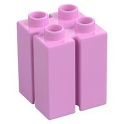 Duplo Brick 2 x 2 x 2 with Vertical Grooves