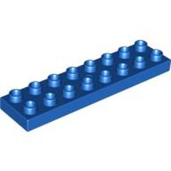 LEGO part DUPLO PLATE 2X8X in Bright Blue/ Blue