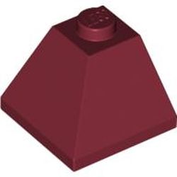 LEGO part 3045 CORNER BRICK 2X2/45° OUTSIDE in Dark Red