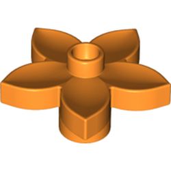LEGO part DUPLO FLOWER in Bright Orange/ Orange