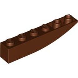 LEGO part 42023 BRICK 1X6 W/BOW, REV. in Reddish Brown