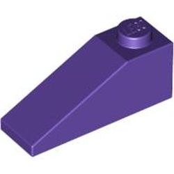 LEGO part 10004286 ROOF TILE 1X3/25° in Medium Lilac/ Dark Purple