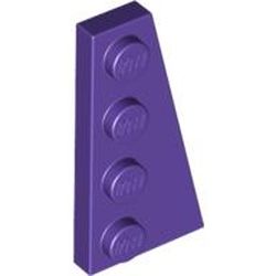 LEGO part 10041769 RIGHT PLATE 2X4 W/ANGLE in Medium Lilac/ Dark Purple