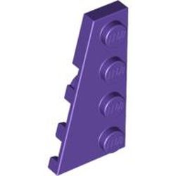 LEGO part 10041770 LEFT PLATE 2X4 W/ANGLE in Medium Lilac/ Dark Purple