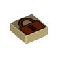 Tile 1 x 1 with Padlock Print