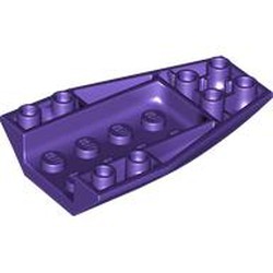 LEGO part 43713 BRICK 4 X 6 W/BOW, INVERTED in Medium Lilac/ Dark Purple