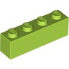Lime Brick 1 x 4
