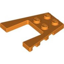 LEGO part 10041822 PLATE 4X4 W/ANGLE in Bright Orange/ Orange