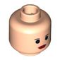 Minifig Head Princess Leia / Mon Mothma, Red Lips Small Eyebrows Print
