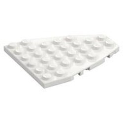 LEGO part 50303 STEM PLATE 7X6 W/COR. in White
