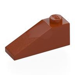 LEGO part 4286 ROOF TILE 1X3/25° in Dark Orange
