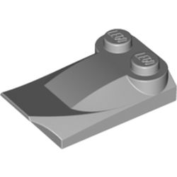 LEGO part 47456 Wedge Curved 2 x 3 x 2/3 Two Studs, Wing End in Medium Stone Grey/ Light Bluish Gray